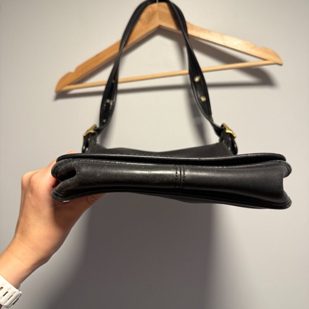 Vintage Coach Bag Black Leather - Picture 4 of 16